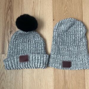 Love your Mellon Hat Beanies Lot Gray Black Speckled Slouch Stocking Hat Warm